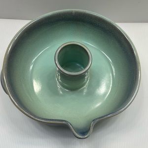 Handmade Pottery Ceramic Chip and Dip Salsa bowl
